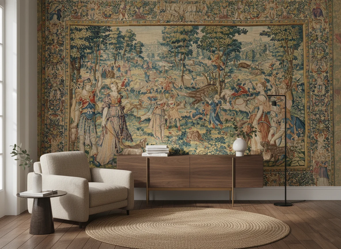 Grasscloth Wallcovering Ideas for Warm Organic Interior Texture